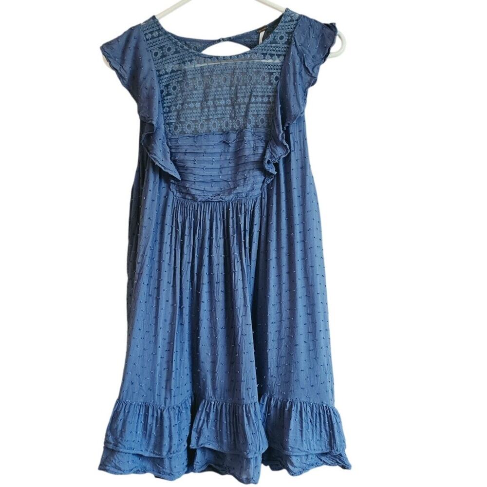 Free People swiss dot shortcake mini dress boho size small